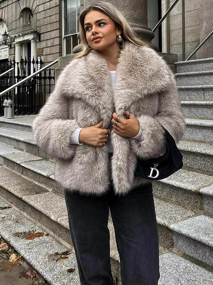 Stylisha™ - Taygeta Chique Faux Fur Korte Jas